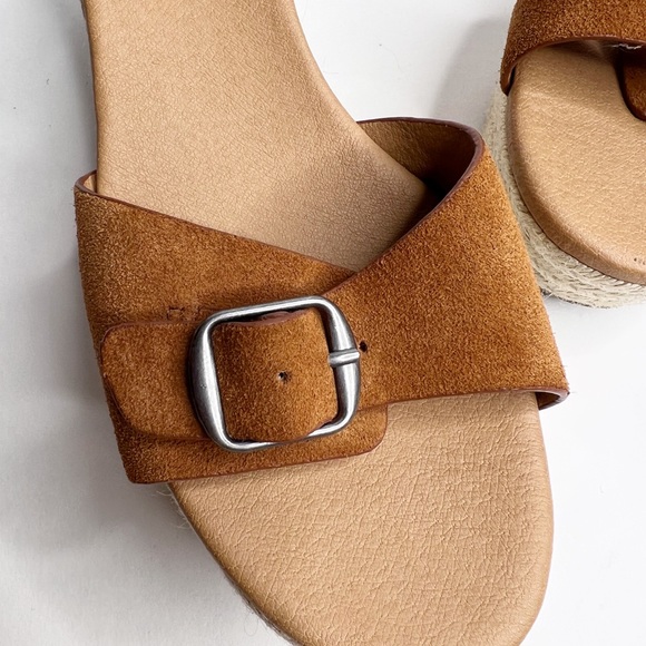 LUCKY BRAND Espadrille Naveah Wedge Sandal Size 7.5 Ankle Strap Buckle Casual - Picture 7 of 11